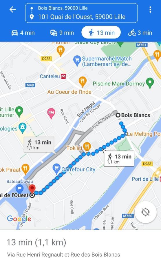 Bateau Peniche Lille - Euratechnologie Apartment Екстериор снимка